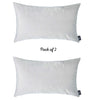 21" x14" Light Grey Velvet Decorative Throw Pillow Cover (2 Pcs in set)