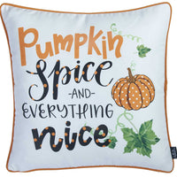 18"x 18" Thanksgiving Pumpkin Quotes Decorative Throw Pillow Cover