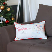 Merry Christmas Happy New Year Decorative Throw Pillow Cover