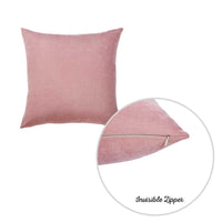 Set of 2 Mauve Pink Brushed Twill Decorative Throw Pillow Covers