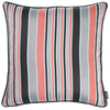 Coral Variegated Stripe Decorative Throw Pillow Cover