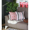 Coral Variegated Stripe Decorative Throw Pillow Cover