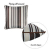 Brown and Tan Variegated Stripe Decorative Throw Pillow Cover