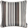Brown and Tan Variegated Stripe Decorative Throw Pillow Cover