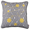 18"x18" Scandi Square Geo Printed Decorative Throw Pillow Cover