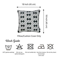 Black and White Geometric Links Decorative Throw Pillow Cover
