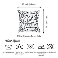 Black and White Abstract Geo Decorative Throw Pillow Cover