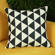 Black and White Triangles Decorative Throw Pillow Cover