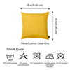 Set of 2 Yellow Brushed Twill Decorative Throw Pillow Covers