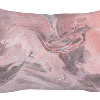 Pink Marble Decorative Lumbar Throw Pillow Cover