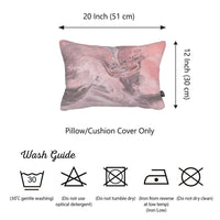 Pink Marble Decorative Lumbar Throw Pillow Cover