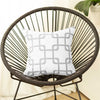 Gray and White Geometric Squares Decorative Throw Pillow Cover