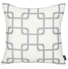 Gray and White Geometric Squares Decorative Throw Pillow Cover