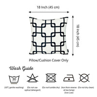 Black and White Geometric Squares Decorative Throw Pillow Cover