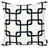 Black and White Geometric Squares Decorative Throw Pillow Cover