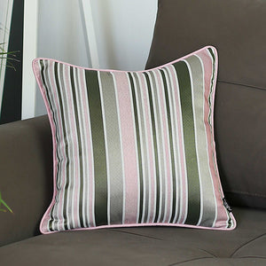 17"x 17" Jacquard Stripe Mood Decorative Throw Pillow Cover