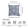 18"x18" White Snow Flakes Christmas Decorative Throw Pillow Cover