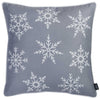 18"x18" White Snow Flakes Christmas Decorative Throw Pillow Cover