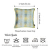 Yellow and Gray Blurred Lines Decorative Throw Pillow Cover