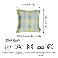 Yellow and Gray Blurred Lines Decorative Throw Pillow Cover