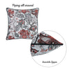 Red Jacquard Leaf Decorative Throw Pillow Cover