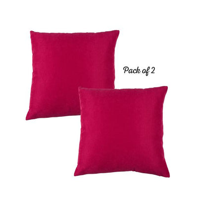 Set of 2 Pink Brushed Twill Decorative Throw Pillow Covers