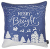 18"x18" Christmas Snow Printed Decorative Throw Pillow Cover