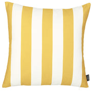 Yellow and White Cabana Stripe Geometric Decorative Throw Pillow Cover