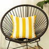 Yellow and White Cabana Stripe Geometric Decorative Throw Pillow Cover