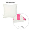 Hot Pink and White Sailing Stripe Decorative Throw Pillow Cover