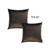 Set of 2 Chocolate Brown Velvet Decorative Throw Pillow Covers
