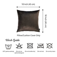 Set of 2 Chocolate Brown Velvet Decorative Throw Pillow Covers