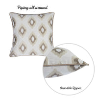 Neutral Browns Ikat Decorative Throw Pillow Cover