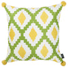 Lemon and Lime Geo Decorative Throw Pillow Cove