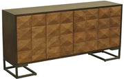 27" x 36.5" x 33.5" Acasia Warm Cherry Contemporary Sideboard