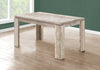 35.5"x 59"x 30.5" Dining Table Taupe Reclaimed Wood Look
