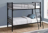 56.75"x 78.5"x 65.75" Bunk Bed Twin Size Detachable Black Metal