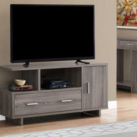 15.5"x 47.25"x 23.75" Tv Stand Dark Taupe With Storage