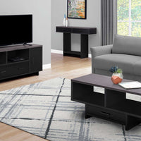 17.75"x 42.25"x 18" Coffee Table Black Or Grey Top With Storage