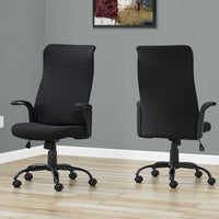 24.75"x 24"x 83.5" Office Chair Black Or Black Fabric Multi Position