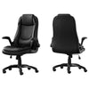 28.5"x 29.5"x 94" Office Chair Black Leather Look High Back Executive