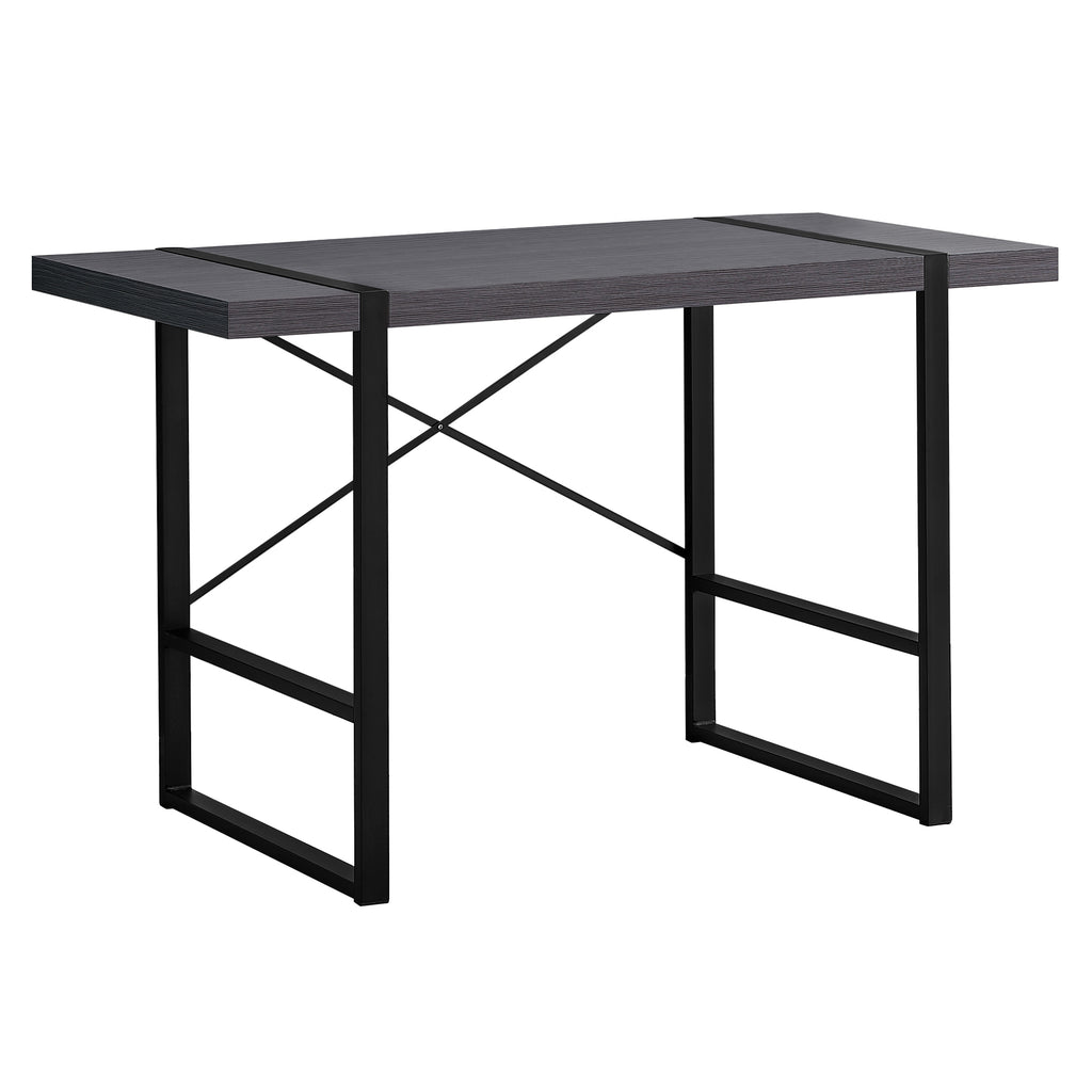 23.75"x 49"x 30" Computer Desk Grey Or Black Metal