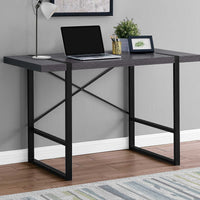 23.75"x 49"x 30" Computer Desk Grey Or Black Metal