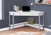 42"x 42"x 30" Computer Desk White Corner Silver Metal