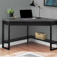 42"x 42"x 30" Computer Desk Black Or Grey Top Corner