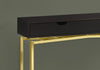12"x 42.5"x 32.5" Accent Table Cappuccino Or Gold Hall Console