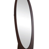 18.5"x 18.75"x 59" Mirror Cappuccino Contemporary Oval Frame