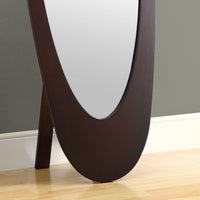 18.5"x 18.75"x 59" Mirror Cappuccino Contemporary Oval Frame