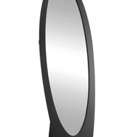18.5"x 18.75"x 59" Mirror Black Contemporary Oval Frame