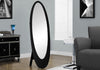 18.5"x 18.75"x 59" Mirror Black Contemporary Oval Frame